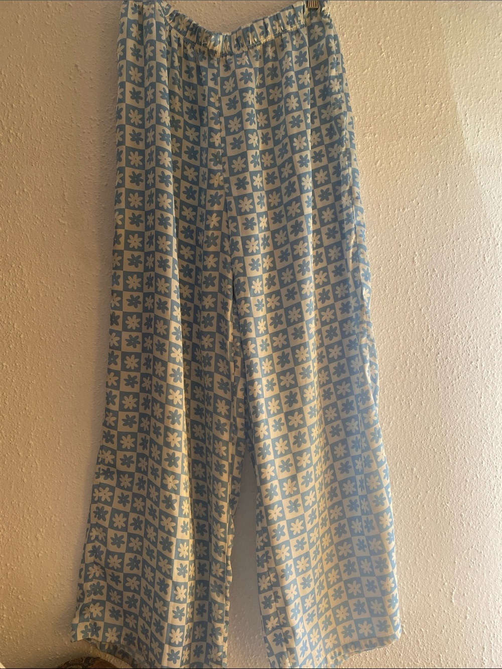 Lisa Says Gah Blue Printed Wide-Leg PJ’s - Picture 3 of 6